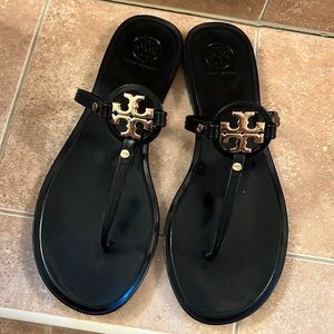 Black Tory Burch Mini Miller jelly sandal